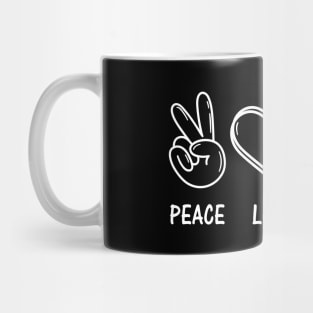 Peace Love Bowling Funny Bowling Lover Mug